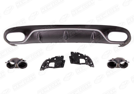 Mercedes-Benz E-Klasse C238 рестайлинг 2020 - н.в. Диффузор с насадками 5.3 AMG хром