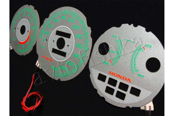 Honda Civic (92-95) светодиодные шкалы (циферблаты) на панель приборов - дизайн 5