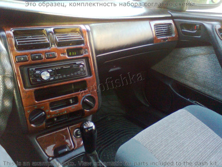 Toyota Carina 1995-1998 декоративные накладки (отделка салона) под дерево, карбон, алюминий