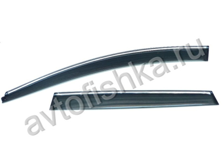 Volvo XC60 (08-) дефлекторы боковых окон темные, ветровики, комплект 4 шт.