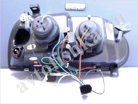 Volkswagen Golf (92-97) фары передние линзовые, черные