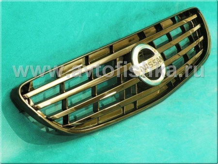Nissan Maxima QX 3 (2000-2006) пластиковая решетка радиатора тонированный хром, под титан.