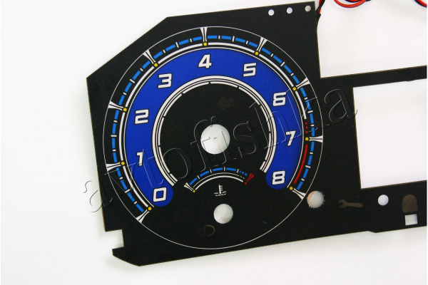 Renault Megane 2 светодиодные шкалы (циферблаты) на панель приборов - дизайн 1