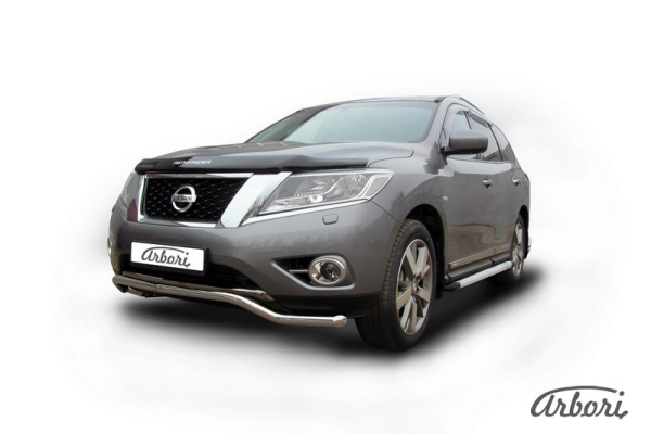 Защита переднего бампера Arbori d57 "Волна" NISSAN PATHFINDER 2014-