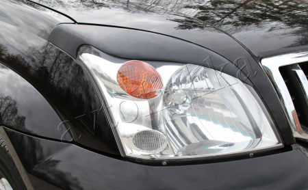Toyota Land Cruiser Prado 120 (02-09)  накладки (реснички) на передние фары