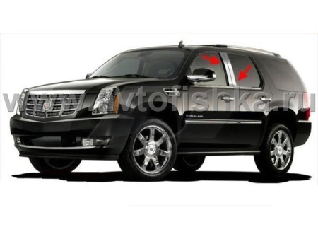 Cadillac Escalade (07-) накладки на стойки дверей из нержавеющей стали, 4 предмета