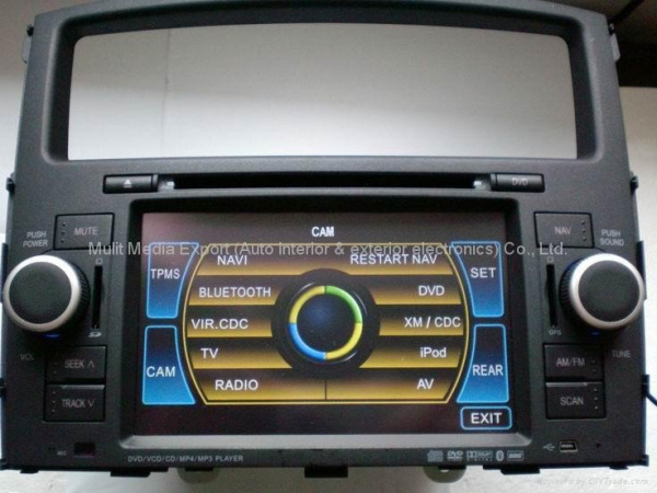 Mitsubishi Pajero 4 штатное головное устройство с GPS навигацией и HD 8" экраном, DVM-1400G HD