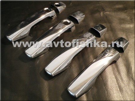 Toyota Land Cruiser 200 (08-15) накладки на ручки дверей хромированные, комплект 4 шт.