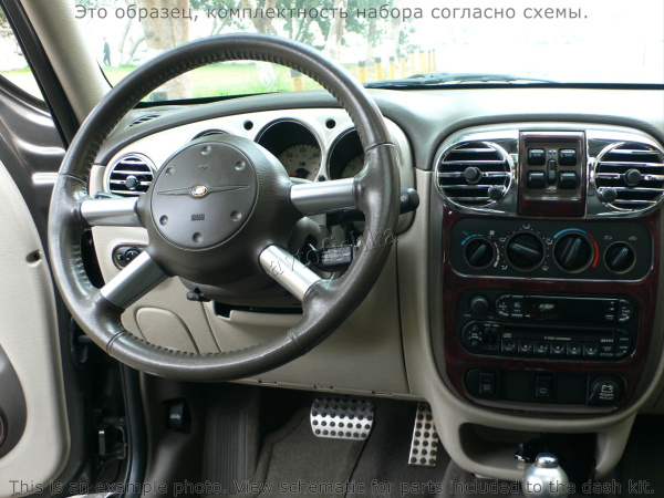 Декоративные накладки салона Chrysler PT Cruiser 2001-2005 полный набор, с Power Mirrors, ручной, 23 элементов.