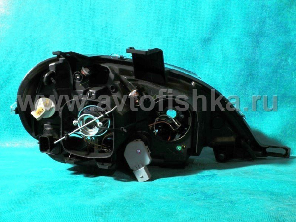 Mercedes ML W163 (98-05) фары передние линзовые хромированные, с нижней подсветкой, с мотором электрокорректора, с противотуманным светом, комплект 2 шт.