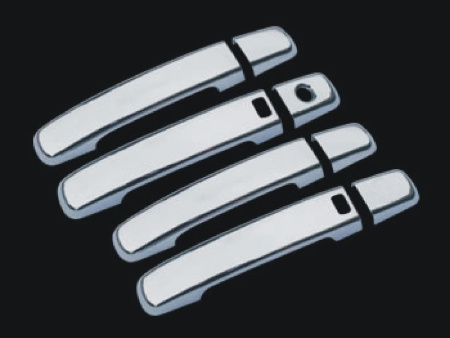 Nissan Qashqai (07-) накладки на ручки дверей внешние под смарт ключ, хромированные, комплект 4 шт.