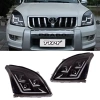 Toyota Land Cruiser Prado 120 (02-09) фары передние LED черные