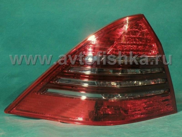 Mercedes C-class W203 (04-) фонари задние светодиодные красно-тонированные, дизайн W220, комплект 2 шт.