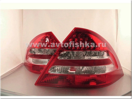 Mercedes C-class W203 (04-) фонари задние светодиодные красно-белые, комплект 2 шт.