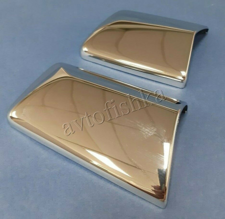 Mercedes W124 (84-95), W201 декоративные накладки на боковые зеркала хромированные, стальные, комплект 2 шт.