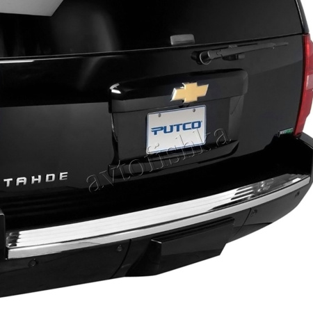 Chevrolet Tahoe (2007-) верхняя накладка на задний бампер из полированной нержавеющей стали