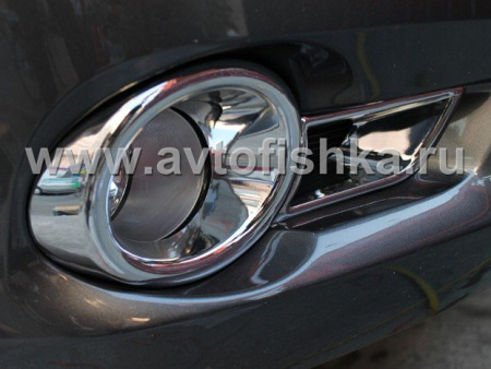 Toyota Highlander, Kluger (08-) хромированные накладки на противотуманные фары, фонари заднего бампера