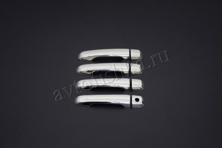 Toyota Land Cruiser Prado 150 (10-) накладки на наружние ручки дверей из нержавеющей стали, комплект 8 предметов