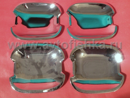 Mercedes W140 декоративные накладки под ручки дверей хромированные, комплект 4 шт.