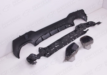 BMW 4 серия G22/G23 2020 - н.в. Диффузор с черными насадками M440i