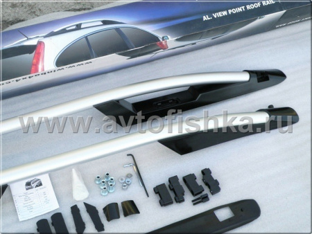 Honda CR-V (2006-2011) черные продольные алюминиевые рейлинги на крышу