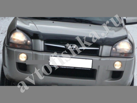 Дефлектор капота темный Hyundai Tucson 2008-2010