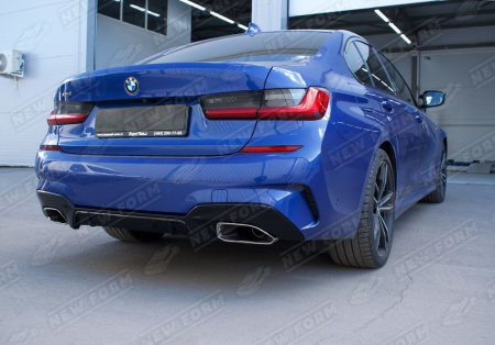 BMW 3 серия G20 2018 - н.в. Диффузор с хром насадками M340I