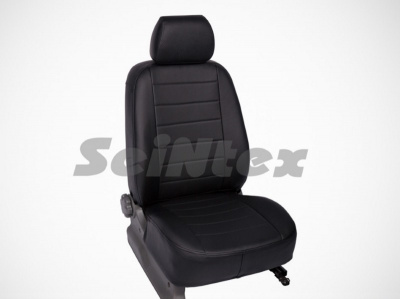 Nissan X-Trail (14–) Чехлы на сиденья (экокожа), цвет - чёрный