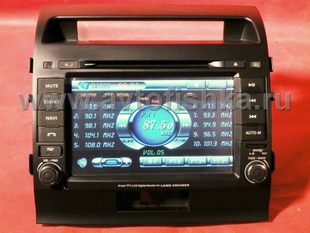 Toyota Land Cruiser 200 автомагнитола, головное устройство 2 din с 8 дюймовым HD экраном, GPS навигацией, TV, PMS TYT-801GB, LTD-8096GB