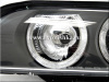 BMW 5 E39 (95-00) фары передние черные, со светящимися ободками, с белым поворотником,с моторами электрокорректора, комплект 2 шт.