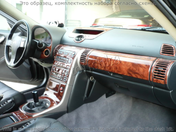 Декоративные накладки салона Infiniti G35 2002-2004 полный набор, 4 двери, без навигации система