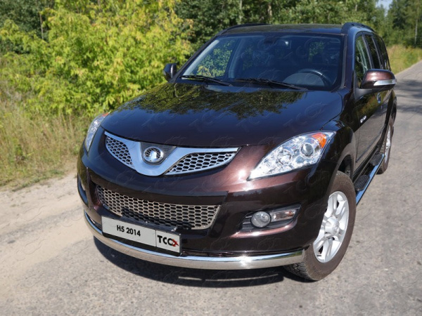 Great Wall Hover H5 (10–) Защита передняя нижняя (овальная длинная) 75х42 мм