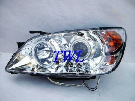 Lexus IS200, IS350 (98-) фары передние линзовые хромированные, со светящимися ободками, комплект 2 шт.