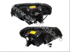 BMW X5 (98-03) фары передние линзовые черные со светящимися ободками, с моторами электрокорректора, комплект 2 шт.