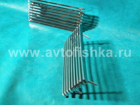 Toyota Land Cruiser 100 (03-07) решетки переднего бампера из нержавеющей стали, вставки, комплект 2 шт.