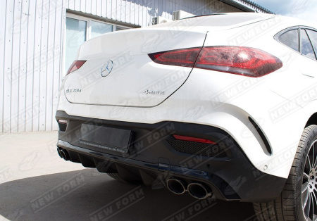 Mercedes-Benz GLE-Klasse C167 рестайлинг 2023 - н.в. Диффузор заднего бампера 5.3 AMG с черными насадками на глушитель