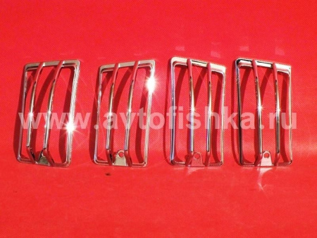 Hummer H2 (02-08) хромированные накладки верхних угловых габаритных фонарей на крыше, комплект 4 шт.