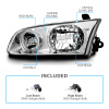 Toyota Camry (авг. 1999-2001) SXV2, MCV20 USA фары передние прозрачные хромированные со светящимися ободками.