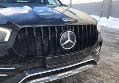 Mercedes-Benz GLE-Klasse V167 2018 - 2023 Решетка радиатора AMG GT черная в AMG пакете