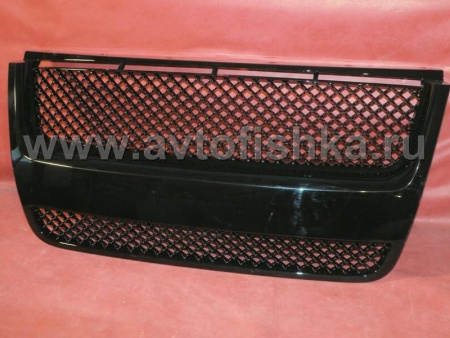 Ford Explorer (06-10) решетка переднего бампера и радиатора черная целиковая, дизайн Bentley, пластик