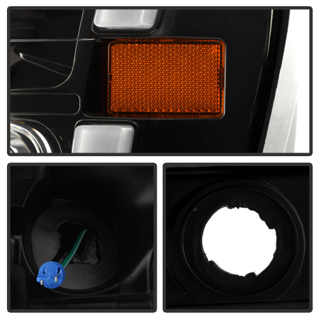 Фары передние черные с LED подсветкой — Chevrolet Trailblazer 2001-2009