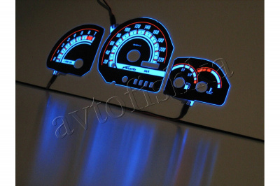 Ford Fiesta MK3 светодиодные шкалы (циферблаты) на панель приборов