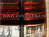 Toyota Land Cruiser 100 (98-07) фонари задние светодиодные красно-хромированные, внешние и внутренние, дизайн Lexus, комплект лев.+прав.