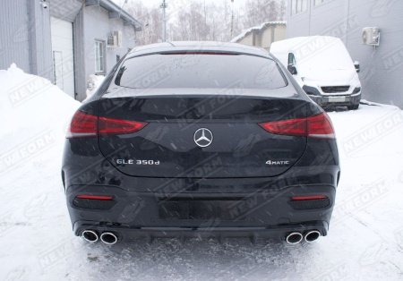 Mercedes-Benz GLE-Klasse C167 рестайлинг 2023 - н.в. Диффузор заднего бампера 5.3 AMG с хром насадками на глушитель