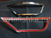 Ford Focus 2 (2009-2011) хэтчбек хромированные накладки на противотуманные фонари заднего бампера, комплект 2 шт.