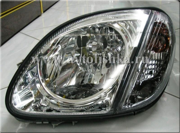 Mercedes SLK R170 (98-04) фары передние хромированные, с поворотниками, комплект 2 шт.