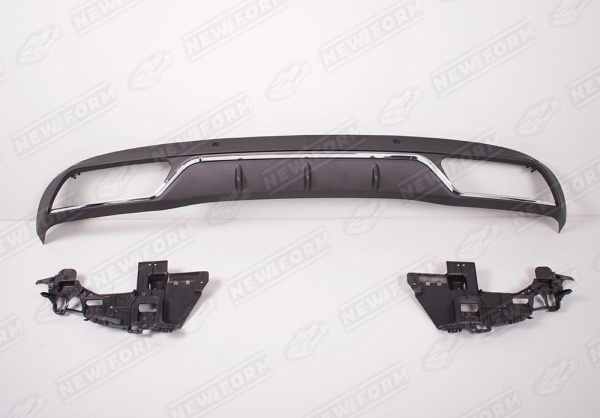 Mercedes-Benz C-Klasse W205 2014 - 2018 Диффузор заднего бампера 6.3 AMG хром