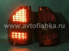 Mitsubishi Pajero 3 (2003-2006) фонари задние светодиодные красно-тонированные, комплект 2 шт.