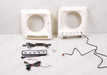 Mercedes-Benz G-Klasse W463 1990 - 2018 Очки на фары с хром ДХО