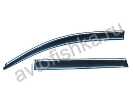 Volkswagen Touareg (02-10) дефлекторы боковых окон темные, ветровики, комплект 4 шт.